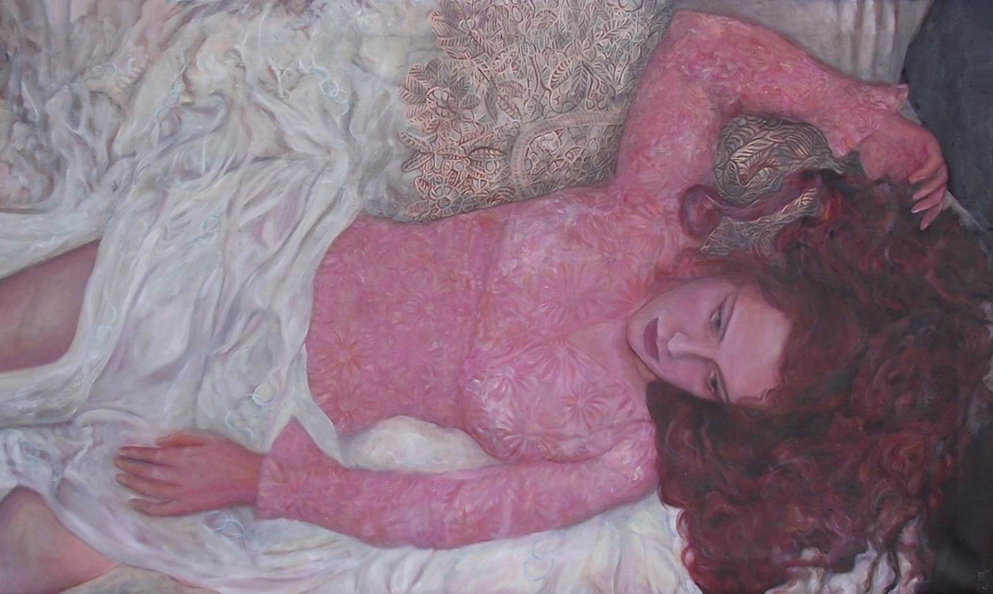 Solitude, original Body Canvas Painting by Dorina and Diana  Pantea