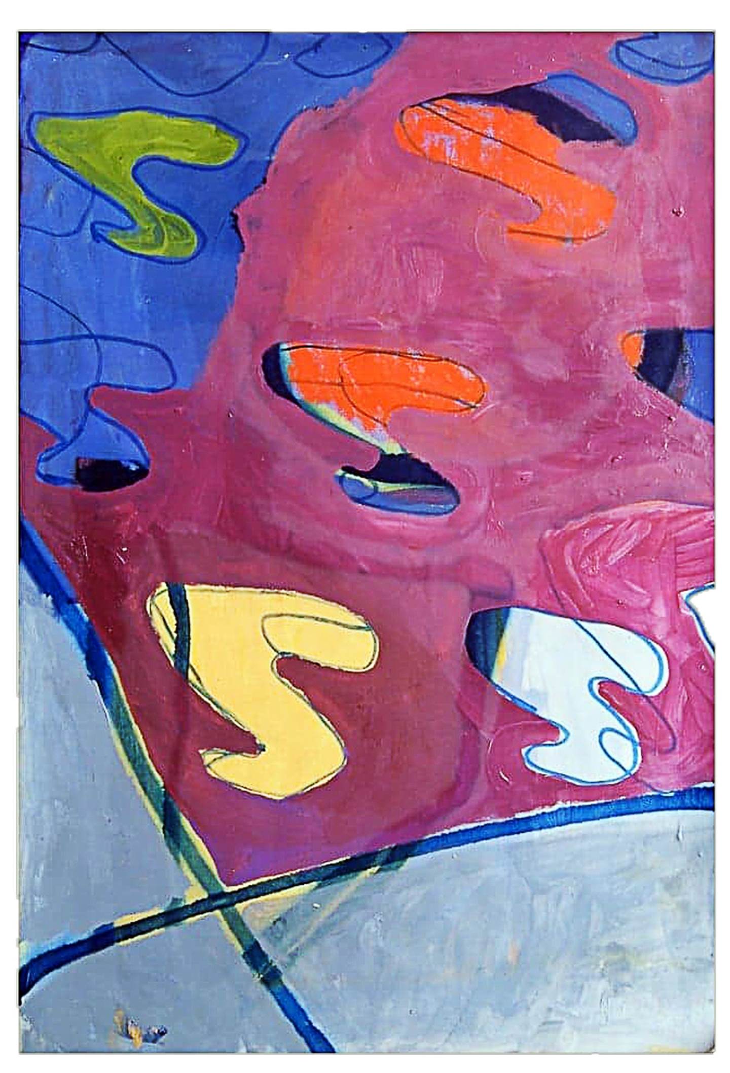 S/ título (Coisa) IV , original Abstrait Technique mixte La peinture par Margarida Andrade