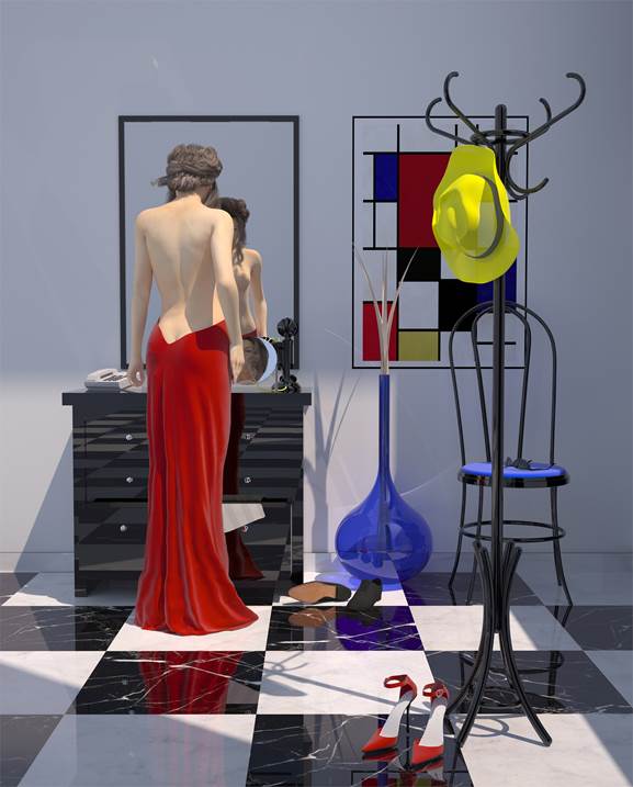 VENUS RGB, original Body Digital Painting by juan aguirre