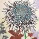 Blue Chrysanthemum, Pintura Técnica Mista Grande formato original por Clara Martins