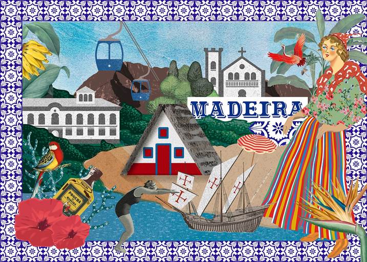 Madeira (Tela), original Paysage Toile Dessin et illustration par Maria João Faustino