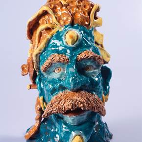 Lupos, original Figure humaine Céramique Sculpture par Coletivo Cobalto