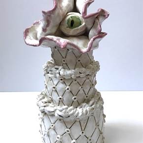Bolo 1, original Human Figure Ceramic Sculpture by Lorinet Julie