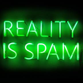 Reality is Spam, original  Mixed Technique Sculpture by Enrique Baeza