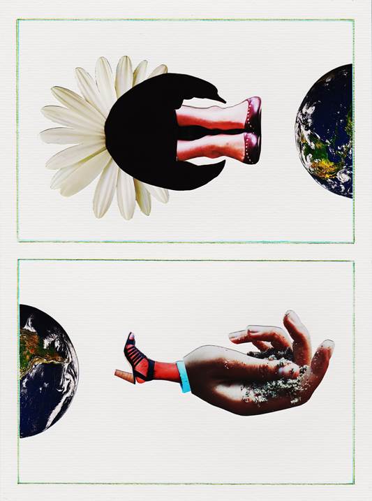 Neura, original Minimaliste Collage Dessin et illustration par Mariana Bastos