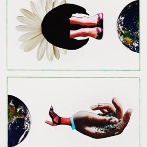 Neura, original Minimalist Collage Drawing and Illustration by Mariana Bastos
