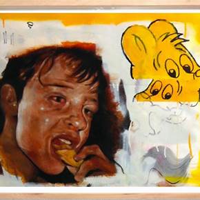 Yellow Cookie, original Animaux Acrylique La peinture par David Rosado