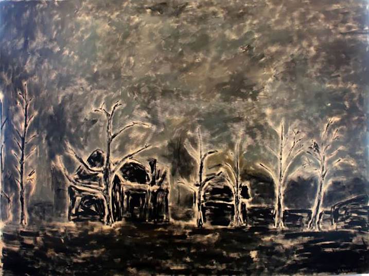 Liziskes, original Abstrait Toile La peinture par Ričardas Vyšniauskas