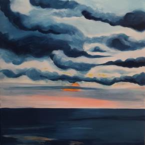 Esmagadora vastidão- série da Exposição  A representação da Paisagem como ponte para a sensação do sublime , Pintura Acrílico Retrato original por Ana Maria Costa