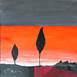 Pôr do sol, Pintura Acrílico Natureza original por Fernanda Araújo
