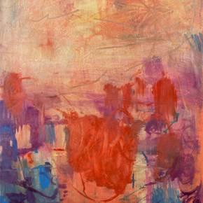 Rainbow: Birth, Bounty and Joy (Purple), original Abstrait Pétrole La peinture par Taha Afshar