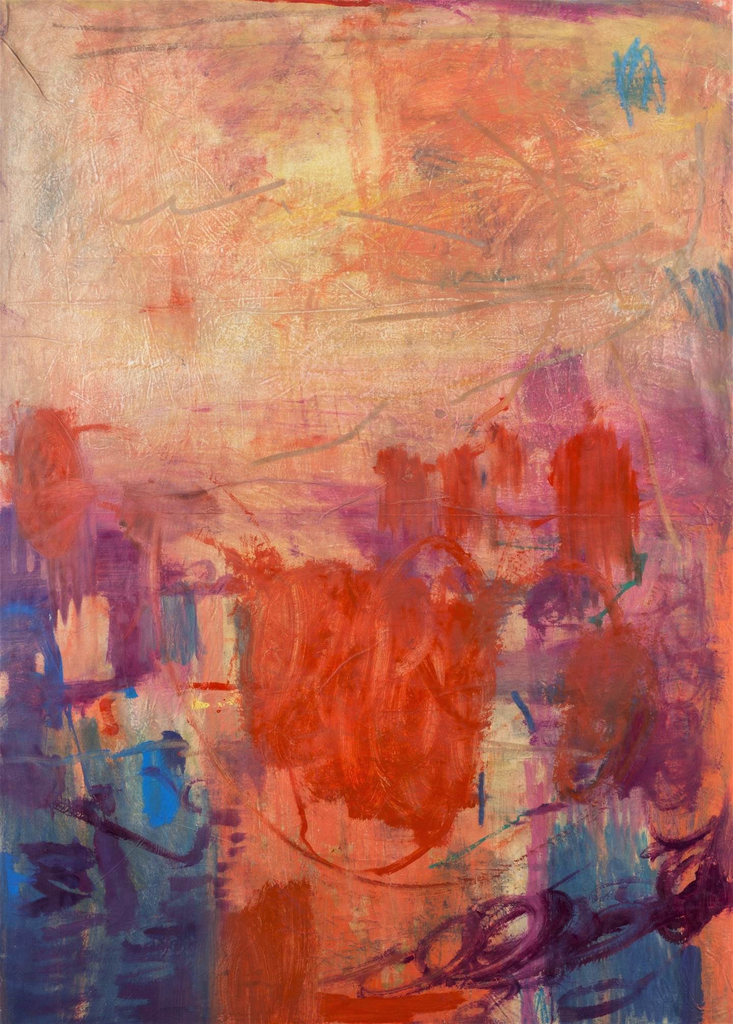 Rainbow: Birth, Bounty and Joy (Purple), original Abstrait Pétrole La peinture par Taha Afshar