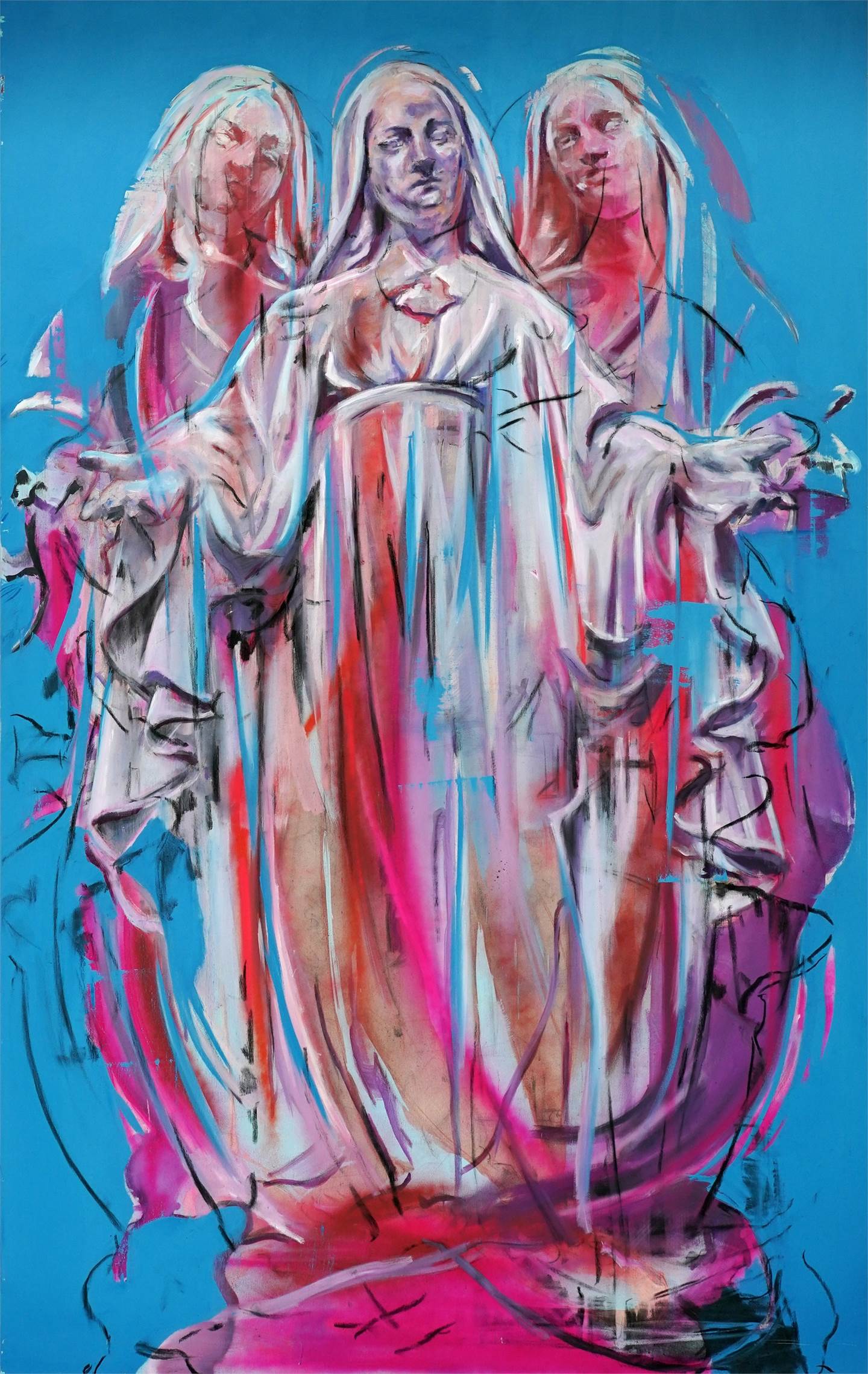 ob amorem sancti (2o movimento), original Abstrait Pétrole La peinture par Juan Domingues