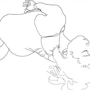 No Title drawing # C, original Body Ink Drawing and Illustration by Cristina  Troufa