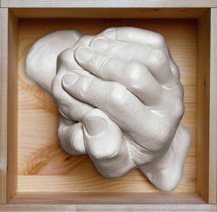 Plaster Hands II, original Still Life Plaster Sculpture by Ana Sousa Santos