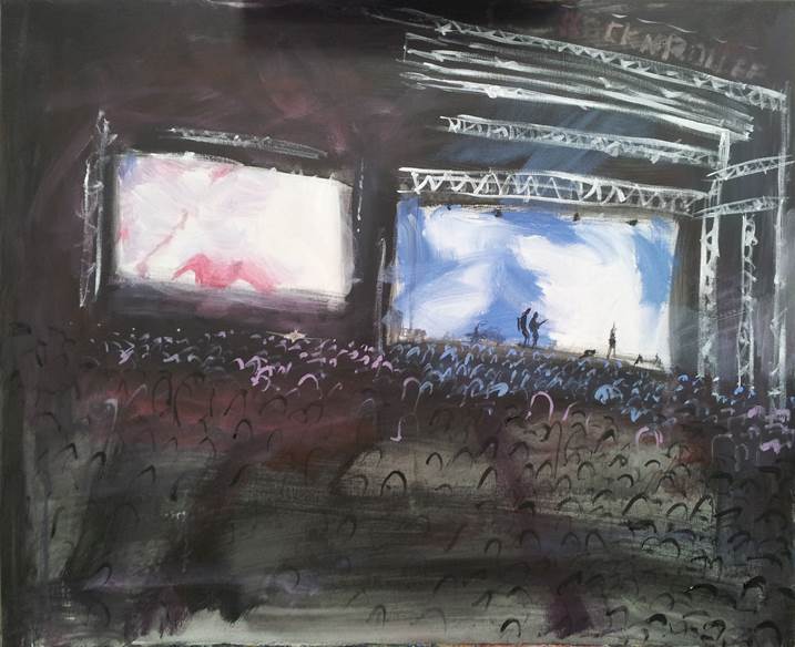 Pixies’ Show 2014, original Places Acrylic Painting by Alma Seroussi