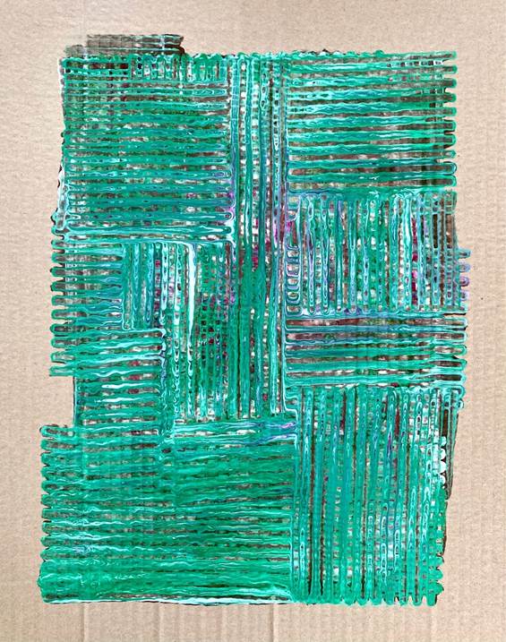 Rice Fields III, original Abstrait Technique mixte La peinture par Nina  Onaur