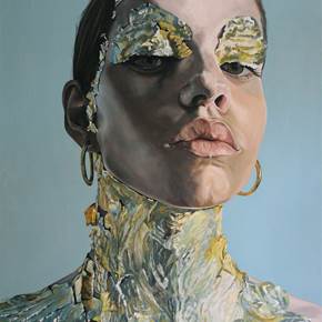 Sem título , original Human Figure Oil Painting by Raquel Oliveira