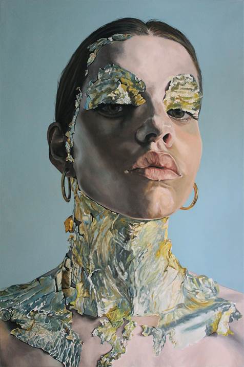 Sem título , original Human Figure Oil Painting by Raquel Oliveira