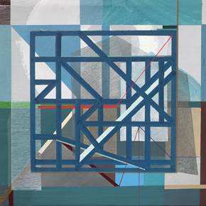 "Non-Structural VI" , original Geometric Acrylic Painting by Pedro Besugo