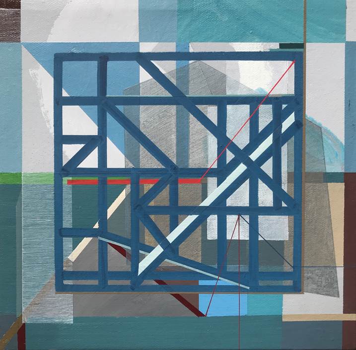 "Non-Structural VI" , original Geometric Acrylic Painting by Pedro Besugo