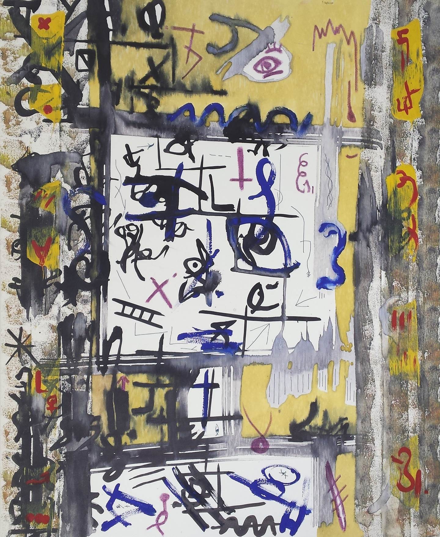 Homem à chuva, original Abstrait Acrylique La peinture par Francisco Capelo