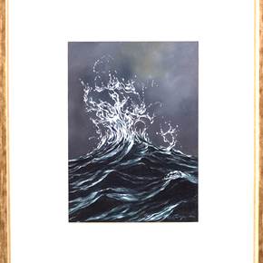 Oceano pacífico V, original Nature Oil Painting by Gustavo Fernandes