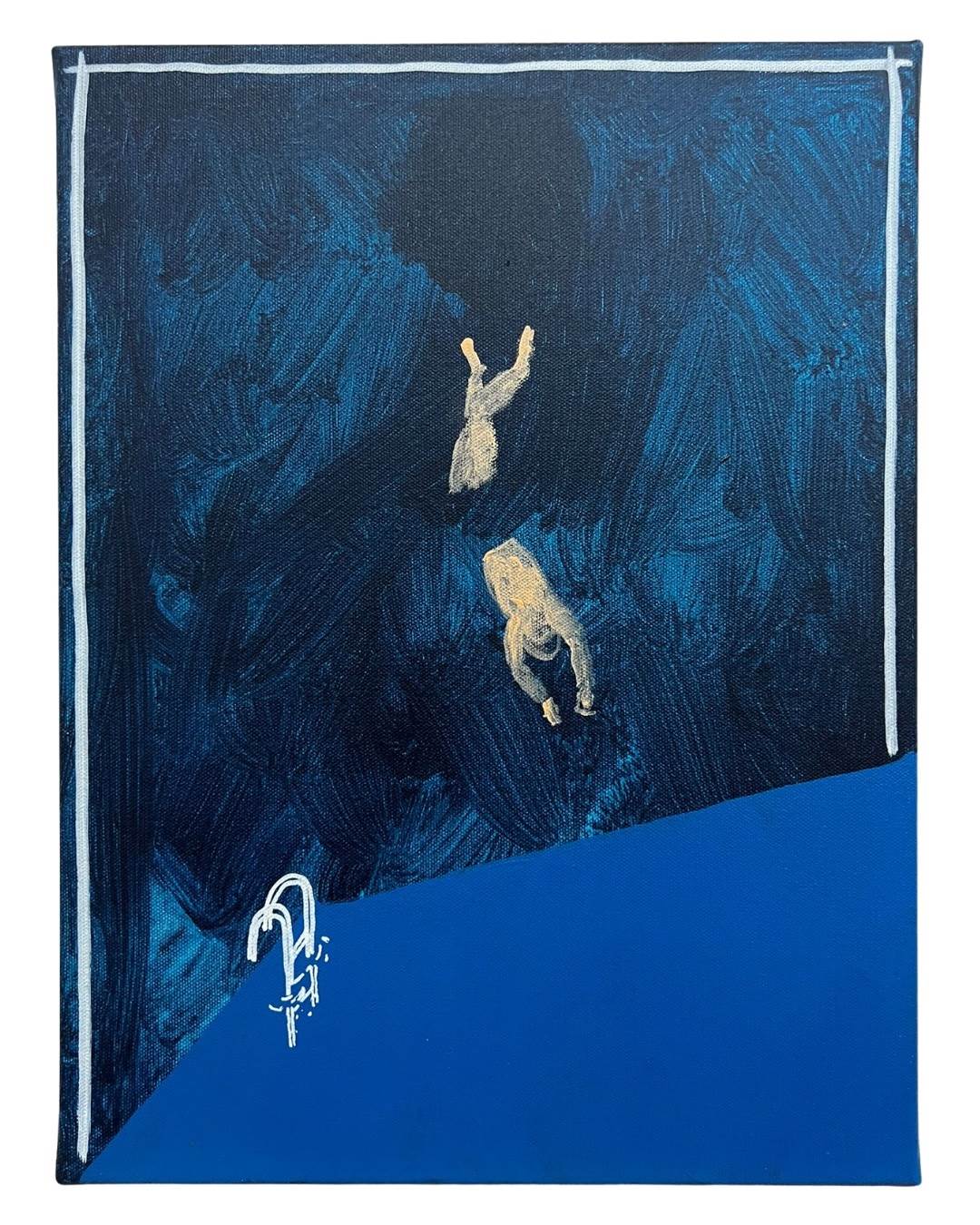 O Salto, original Retrato Acrílico Pintura de Ike Ferreira