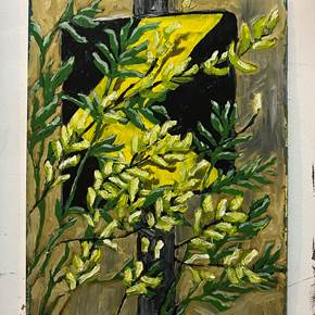 Hard Left, Pintura Técnica Mista Animais original por Luís Canário Rocha