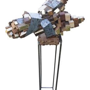Confinamento – Desconfinamento I, original Abstract Mixed Technique Sculpture by Miguel  Neves Oliveira