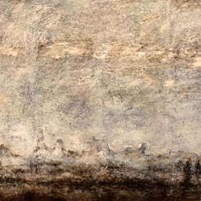 Mists (Dusk), original Resumen Lona Pintura de Ričardas Vyšniauskas