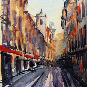Aix-en-provence 1, original Paysage Papier La peinture par Sérgio Pimenta