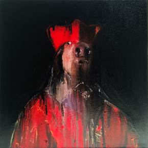 "Le cardinal (Portant l'ordre de saint-Esprit"., original Animaux Toile La peinture par Pedro Martinez Marín