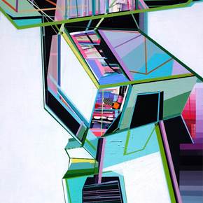 A light green tree house, original Abstrait Acrylique La peinture par Ana Pais Oliveira