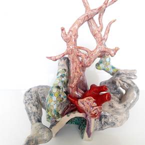Coeur, original Body Ceramic Sculpture by Lorinet Julie