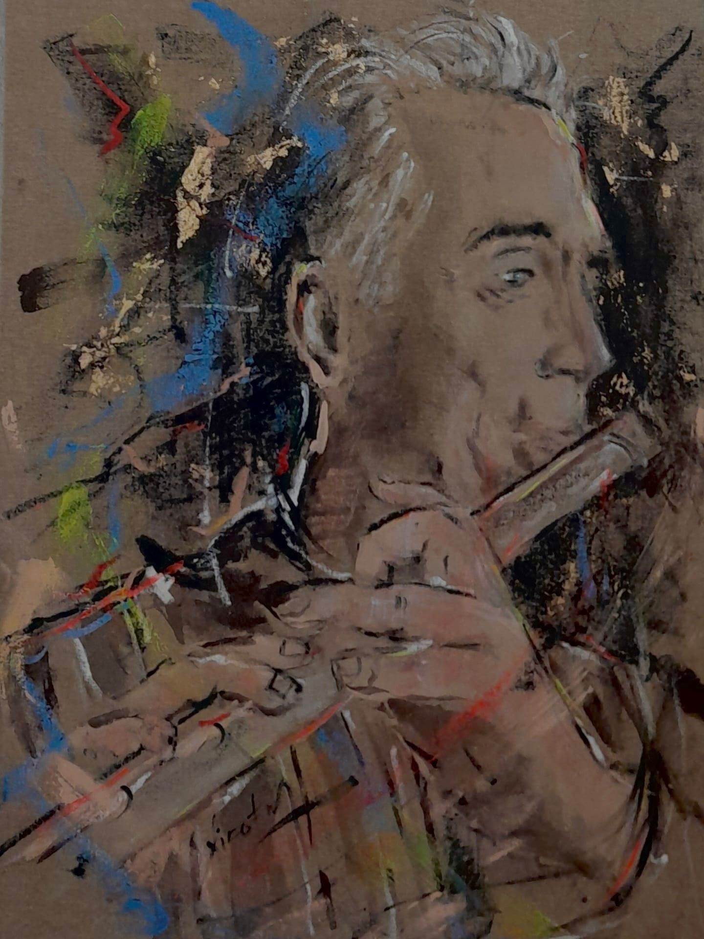 Melodia de jazz, original Figura humana Acrílico Pintura de Xicofran .