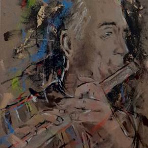 Melodia de jazz, original Human Figure Acrylic Painting by Xicofran .