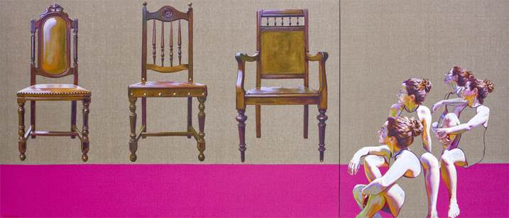 The chair, Pintura Acrílico Grande formato original por Cristina  Troufa