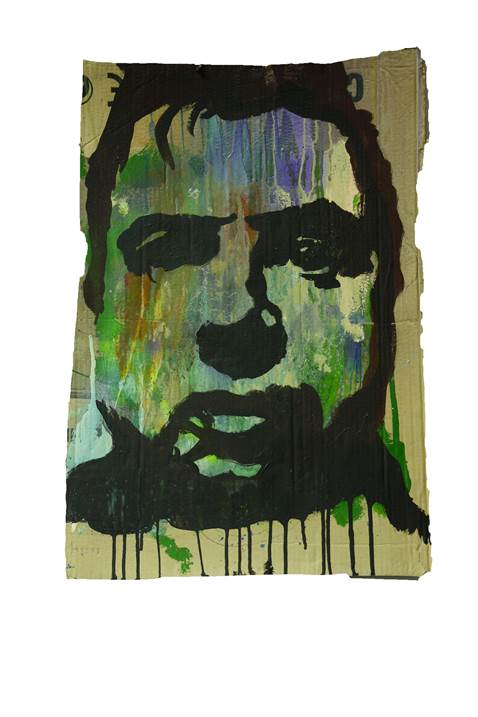 Francis Bacon, original Portrait Mixed Technique Painting by Alexandre Rola