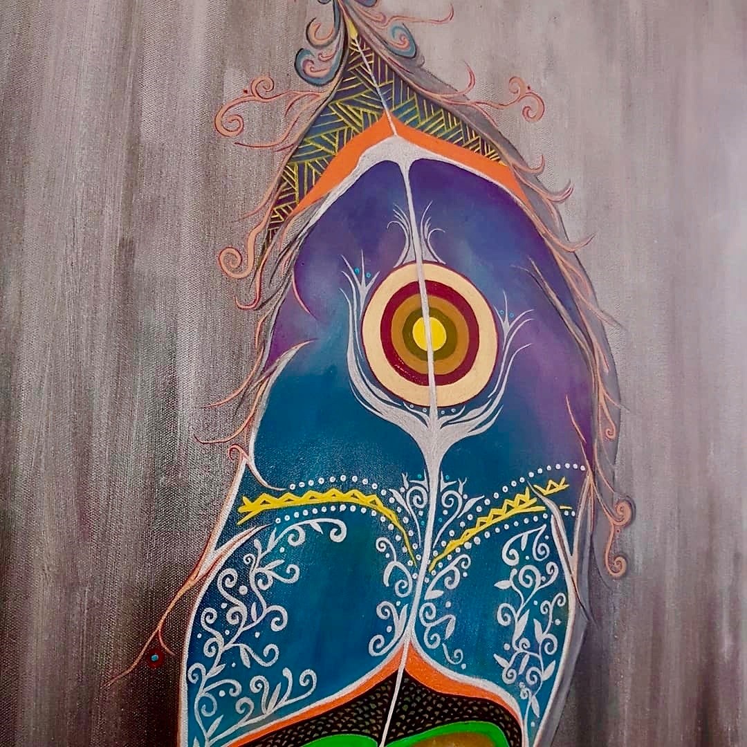 Boho Feather by Art Sauvage | Original Artwork | Collect Art Online