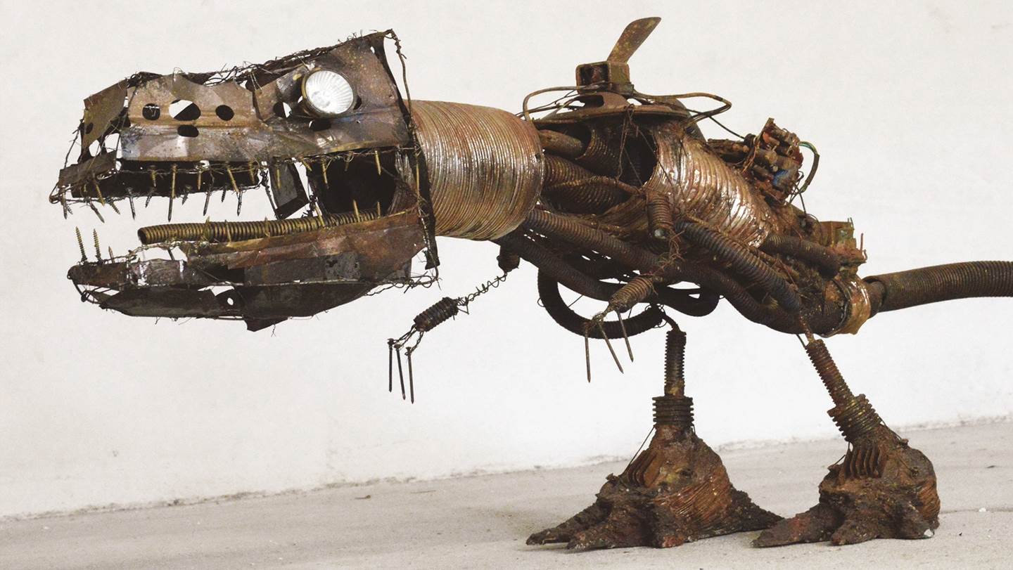 Dinossauro Robot, original Animaux Technique mixte Sculpture par Diogo Leitão