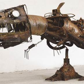 Dinossauro Robot, Escultura Técnica Mista Animais original por Tiago Leitão