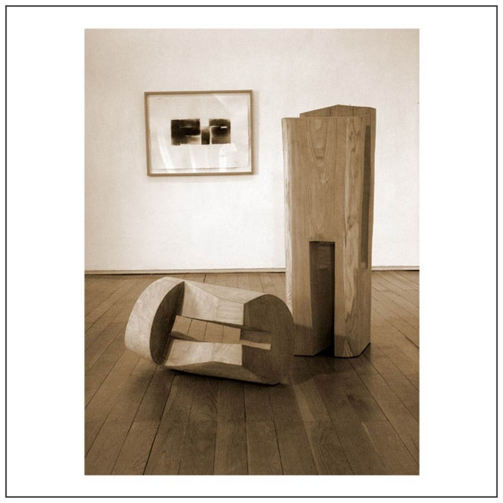 Female ‐ Male, original Big Wood Sculpture by Volker Schnüttgen