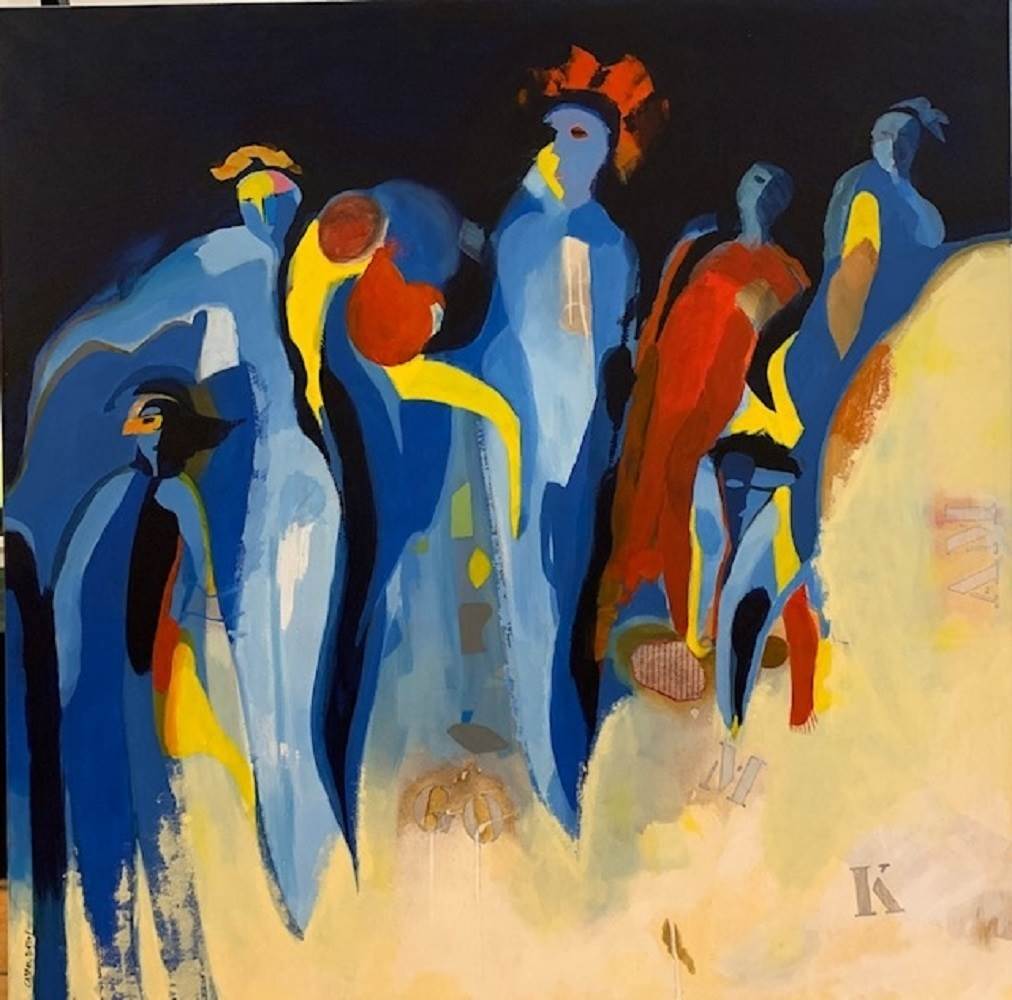 Sem título 6, original Abstract Acrylic Painting by Cabral Pinto