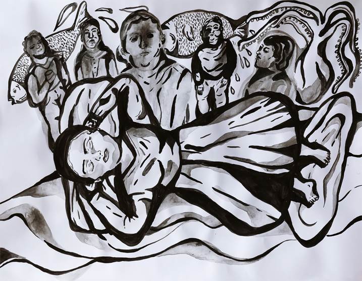 colective dream, original Cuerpo Acrílico Pintura de Sara Maia