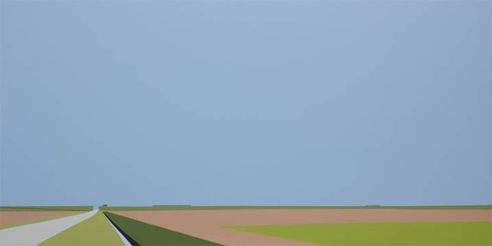 Let's see what's over there, Pintura Acrílico Minimalista original por Marten van Holten