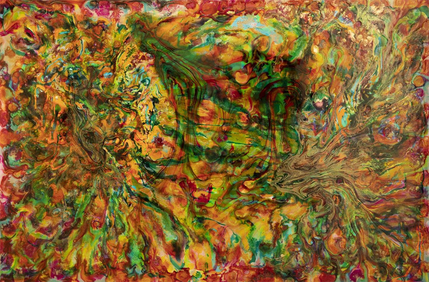 Color Movement nº 25, original Abstract Acrylic Painting by Nogueira de Barros
