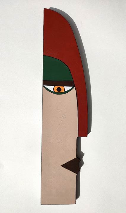 Máscara Red, Escultura Acrílico Abstrato original por Inês  Sousa Cardoso