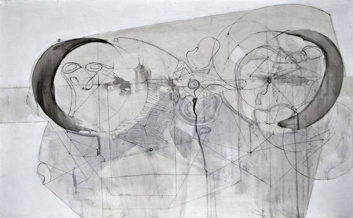Architectural system organism machine 3, Desenho e Ilustração Acrílico Abstrato original por Simi Gatenio