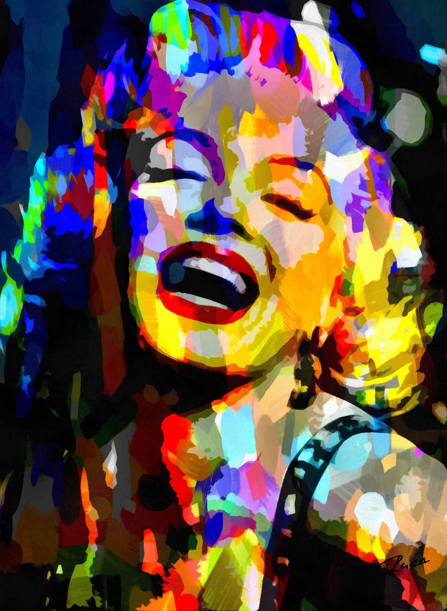 Marilyn Monroe, Pintura  Retrato original por Rui Mendes (Ruca)